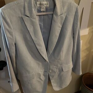 Jones New York Striped Blue Suit Jacket